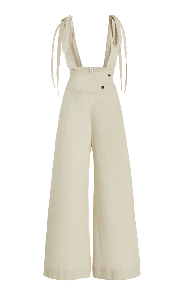 Linen Sailor Pants with Suspenders