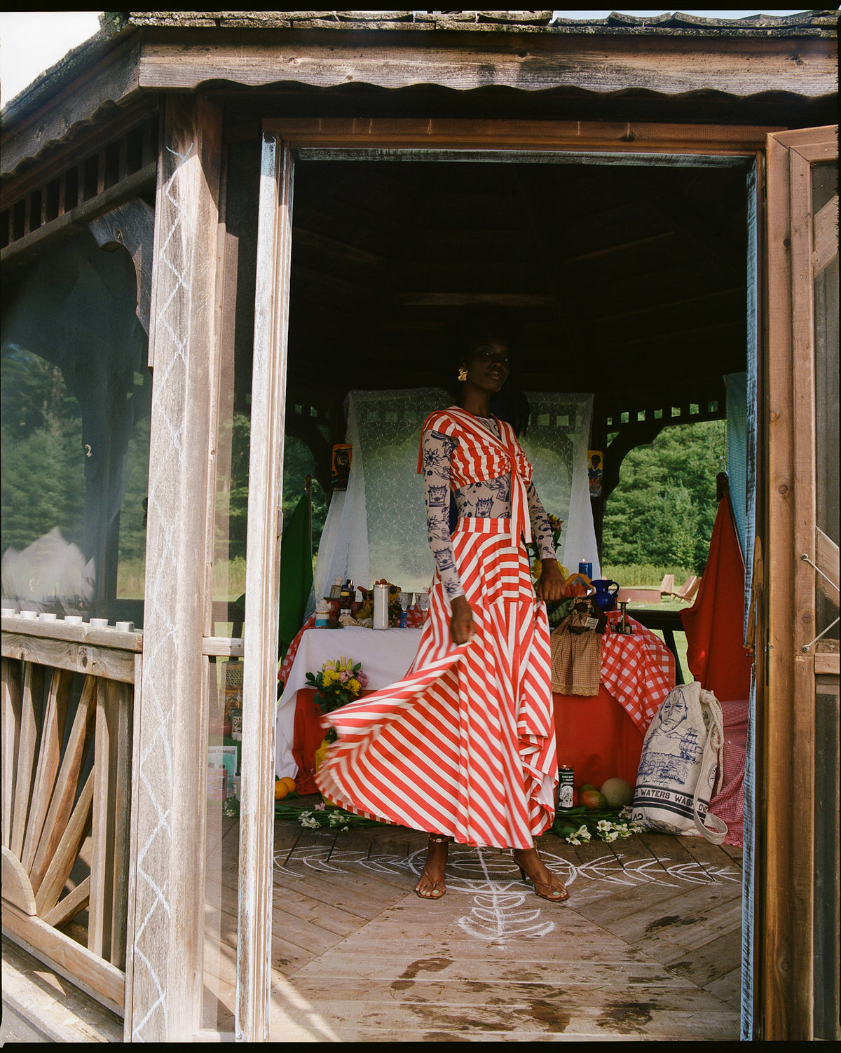 Azaka Full Skirt Cabana Stripe – House of Aama