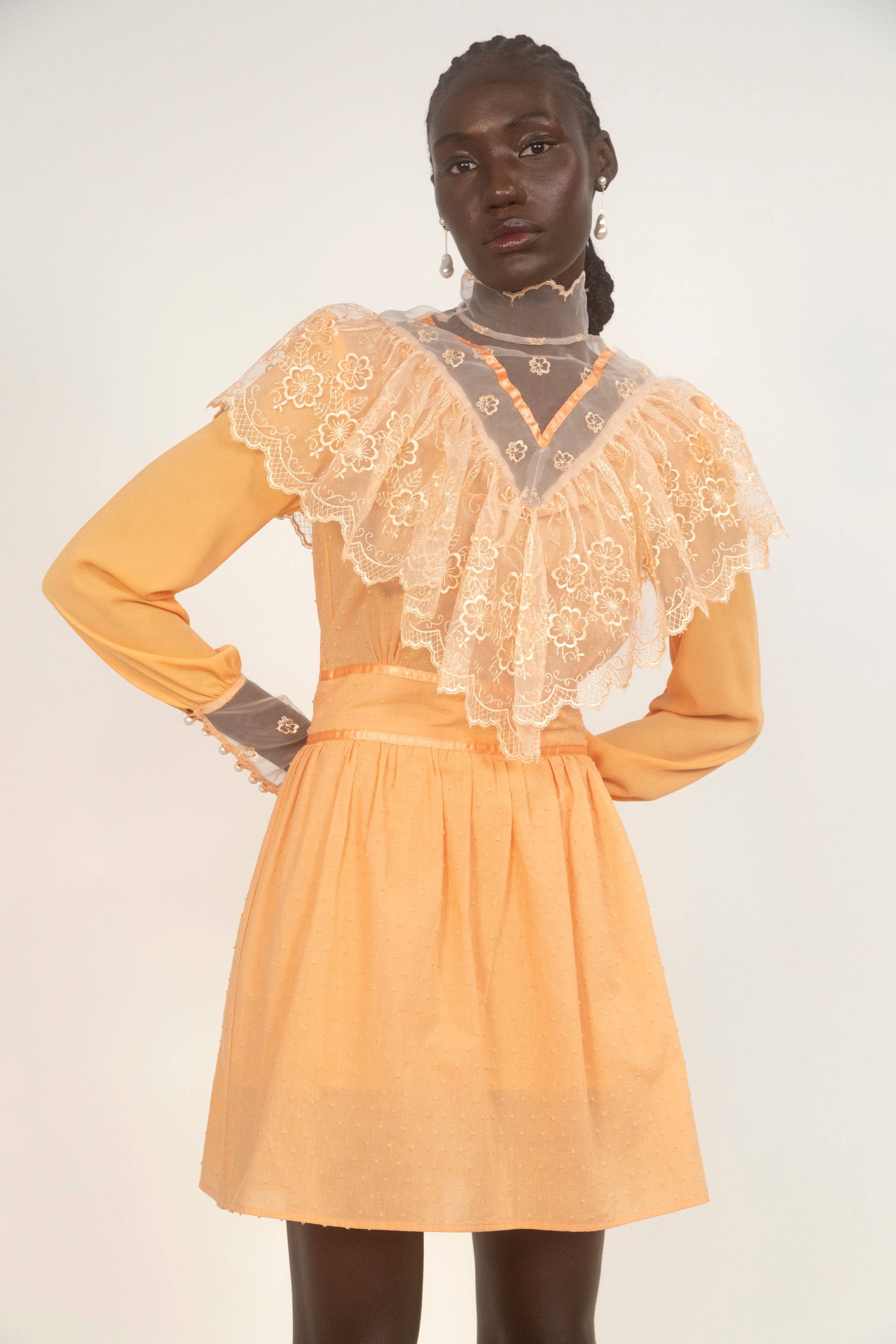 Southern Girl Peach Victorian Dress 4 Southern Girl Peach Victorian Dress 4